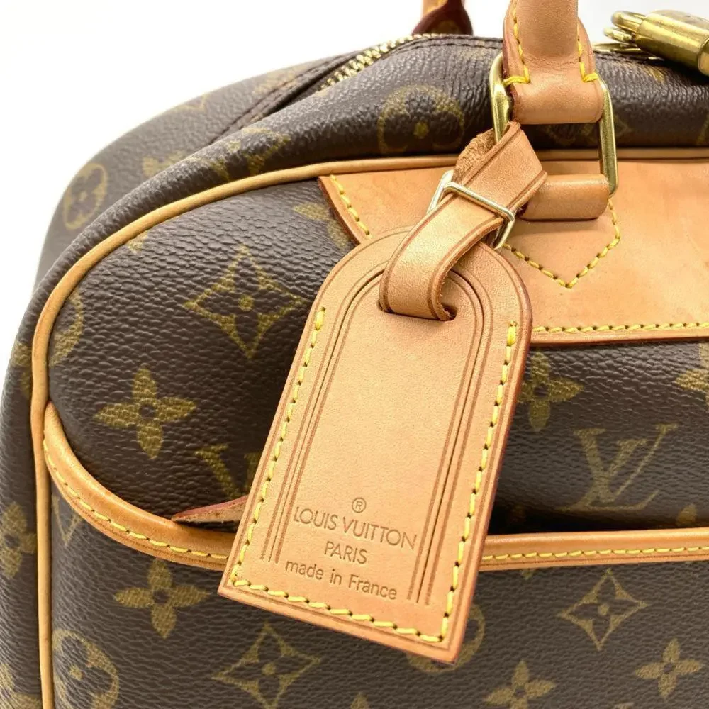 LOUIS VUITTON Brown Monogram Leather Deauville Tote Bag